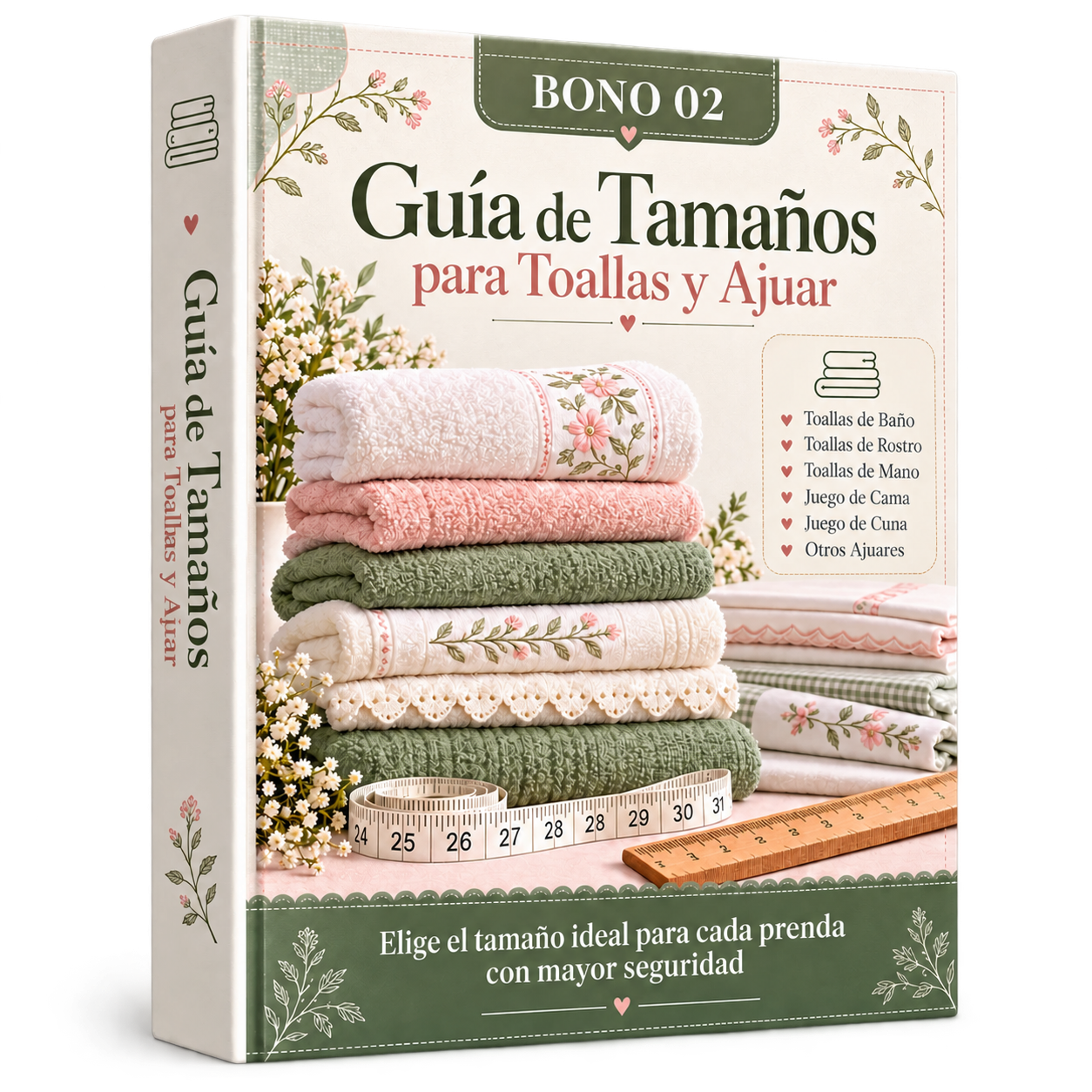 Portada del bono 02: Guía de Tamaños para Toallas y Ajuar